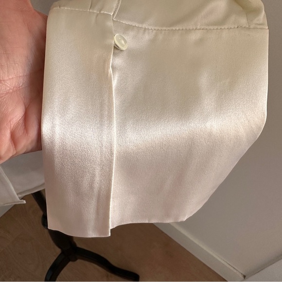 New With Tags 100% Silk Blouse/Shirt sz L - Champagne - Picture 7 of 15
